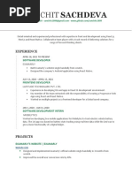 Sanchit Sachdeva - Resume