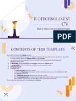 Biotechnologist CV by Slidesgo