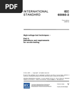 International Standard: High-Voltage Test Techniques - Definitions and Requirements For On-Site Testing