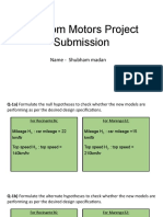 Random Motors Project Submission: Name - Shubham Madan