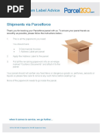 Shipments Via Parcelforce