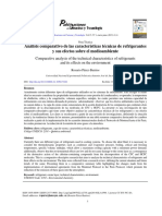 Análisis Comparativo de Las Características Técnicas de Refrigerantes y Sus Efectos Sobre El Medioambiente