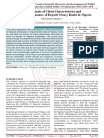 Determinants of Client Characteristics and Financial Performance of Deposit Money Banks in Nigeria