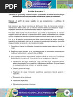 Evidencia 1 Taller Perfil de Cargo Basado en Las Competencias y Politicas de Contratacion