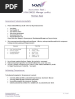 Assessment Task 1 SITXCOM005 Manage Conflict Written Test