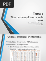 Tema 2 - Tipos de Datos y Estructuras de Control