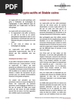 Crypto Actifs Et Stable Coins