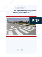 Evaluación Del Impacto de Las Pistas y Veredas en Los Ingresos Laborales