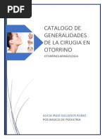 Generalidades de La Cirugia en Otorrinolaringologia