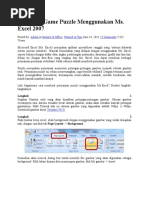 Membuat Game Puzzle Menggunakan Ms Excel