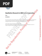 Qualitative Research in QRA India Corporation: Case 519-0019-1