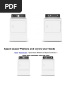 Speed Queen Washers and Dryers Manual