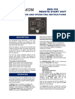 DKG-152 Remote Start Unit: Installation and Operating Instructions