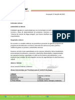 Proforma de Control de Plagas FUMIMAS.