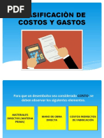 1ro Clasificación de Costos y Gastos