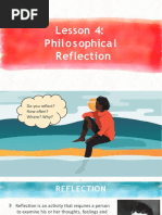 Lesson 4 - Philosophical Reflection - (For Hand-Outs)