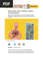 Gabor - Mate - How - To - Build - A - Culture - of - Good - Health - Rezumat