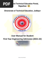 User Manual For Student First Year Engineering Admission (2021-22)