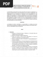 Convenio de Cambios de Centro de Trabajo Del Personal de Apoyo y Asitencia A La Educacion 2022-2023