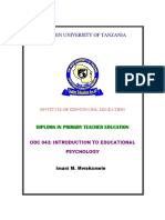 INTRODUCTION TO EDUCATIONAL PSYCHOLOGY-Imani Mwakamele 2