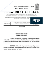 Decreto de Creación Del Instituto de La Discapacidad Del Estado de Puebla