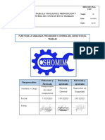 Plan para La Vigilancia, Prevención y Control de La Covid 19 en El Trabajo Shomim Aqp