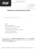 02 Material de Lectura Subsidio Por Maternidad Perú 2020 - Rankia