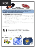 "Greetings" (Formal and Informal Greetings) : Level A1