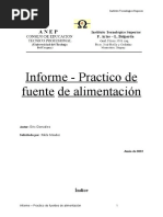 Informe Sobre Practico de Fuente de Alimentacion en LAB 1