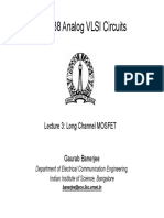 E3 238 Analog VLSI Circuits: Lecture 3: Long Channel MOSFET