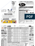 Turf Info Du Lundi 01 Aout 2022