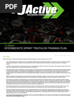 12 Week: Intermediate Sprint Triathlon Training Plan