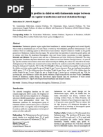 A Study On Growth Profiles in Children With Thalassemia Major Between 2-10 Years of Age On Regular Transfusions and Oral Chelation Therapy