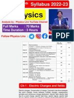 Class 12 Physics Syllabus 2022-23 by Physics Linx YouTube Channel