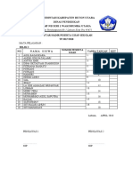 Daftar Hadir Ujian Sekolah