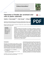 Fabrication of Flexible Dye Sensitized Solar Cells On Plastic Substrates