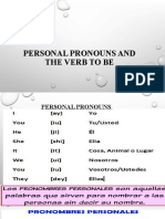 Personal Pronouns and The Verb To B