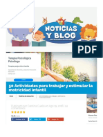 50 Actividades para Trabajar La MOTRICIDAD FINA en Niños