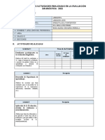 Formato de Informe de La Evaluación Diagnóstica