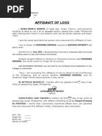 Affidavit of Loss Honorable Dismissal Dawn Gen. Trias Cavite 1