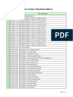 List of As-Built Drawings (Mech.) : S/N Doc. / Dwg. No. Doc. / Dwg. Title