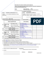 Section II Lithium Battery Declaration Form