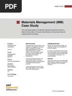 Materials Management (MM) Case Study: Product Motivation Prerequisites