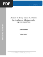 Cancer de Ricos y Cancer de Pobres - Argentina