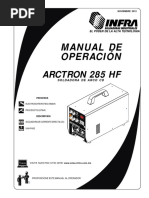 Manual de Operacion Infra Arctron-285 Alta Frecuencia