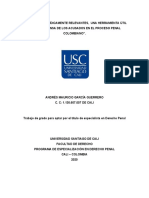 Trabajo de Grado - La Omisión de Los Hechos Jurídicamente Relevantes en El Escrito de Acusación Como Herramienta Útil en La Defensa Técnica de Los Procesados Penales en Colombia