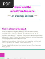 Horror and The Monstrous-Feminine