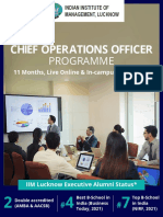 Chief Operations Officer: Programme