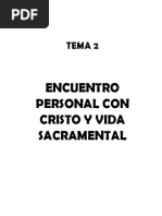 Encuentro Personal Con Cristo y Vida Sacramental