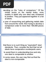 Comparative Steel STD